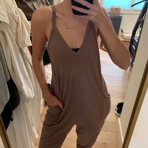 Drop-crotch jumpsuit